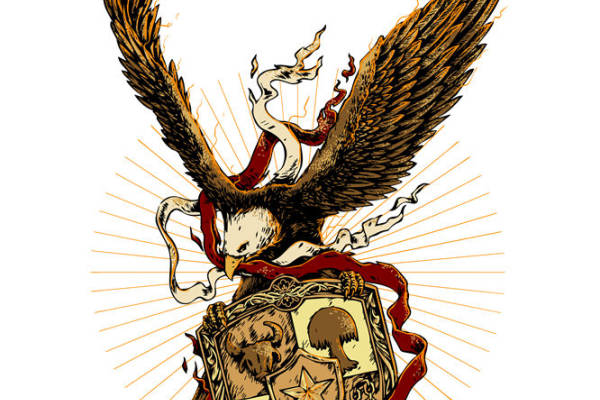 鹰与盾牌：经典纹样服装印花裁片