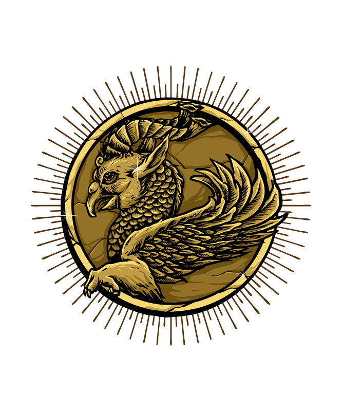 金色凤凰纹样：服装印花裁片设计灵感