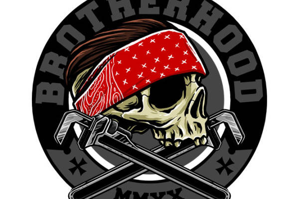 复古骷髅头纹样服装印花裁片