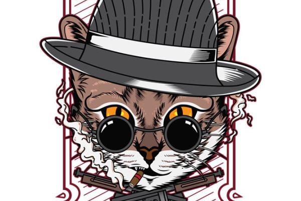 复古猫头鹰头像裁片印花，打造个性服装