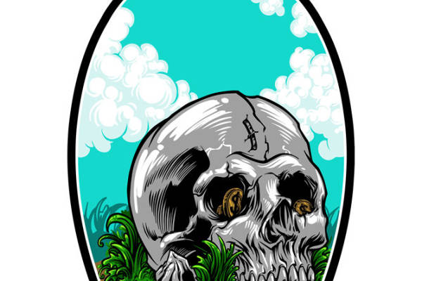 骷髅头纹样裁片印花，打造独特服装设计