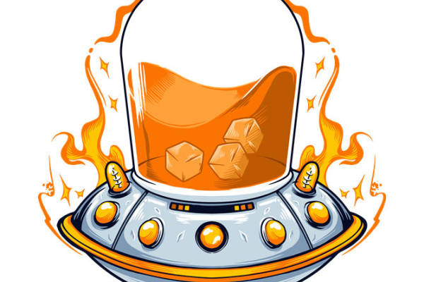 未来科技感UFO图案服装印花裁片