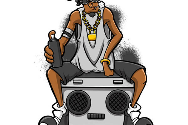 嘻哈风裁片印花：街头潮流服装印花设计