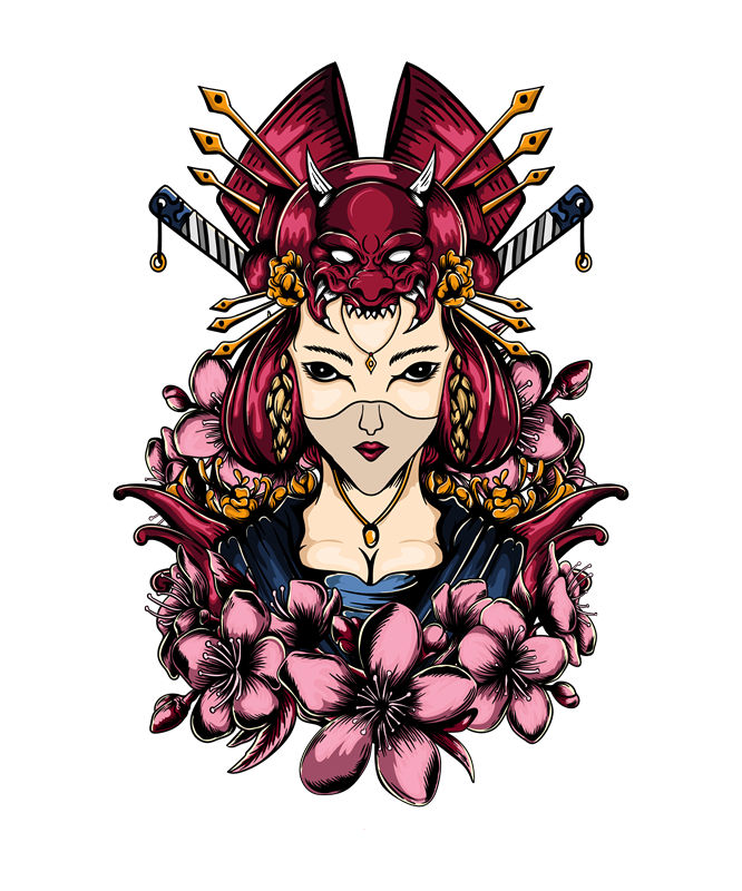 恶魔花型裁片印花：独特风格服装印花素材