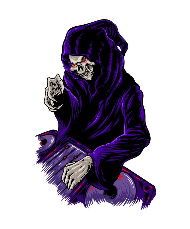 暗黑骷髅裁片印花：服装印花的神秘与力量