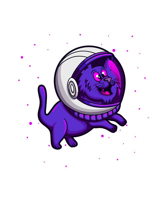 萌趣太空猫裁片印花，打造个性服装
