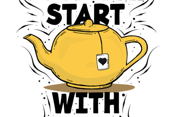 温暖茶香，好日好心情——茶壶图案服装印花