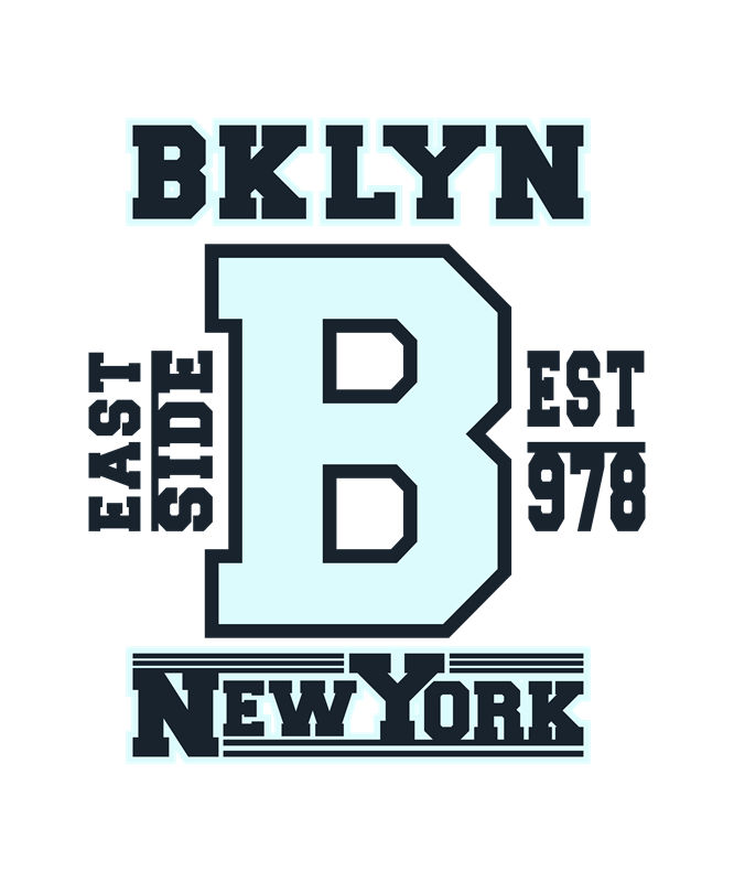 经典复古风格BKLYN东区978服装印花裁片