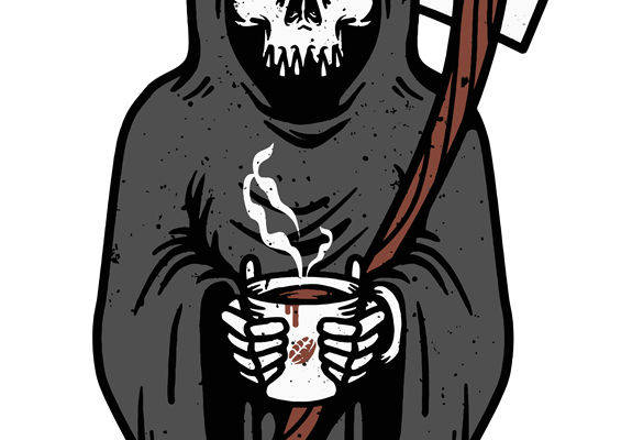 暗黑风死亡收割者裁片印花,服装印花新选择