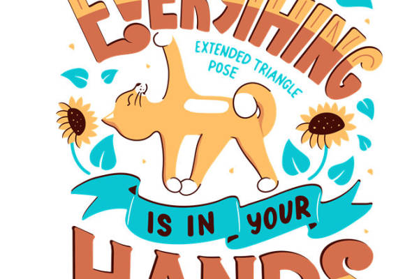 自然风手绘猫印花图案，打造个性服装