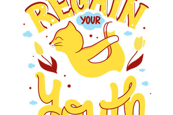 复古卡通猫咪印花图案，打造个性服装裁片