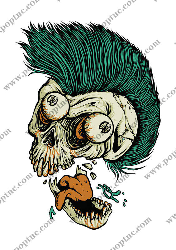 酷炫骷髅头裁片印花,打造独特个性服装