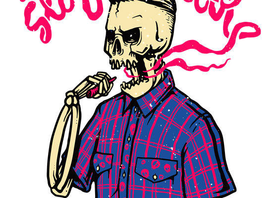 酷骷髅裁片印花：独特风格服装印花素材