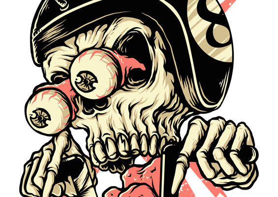 骷髅头图案裁片印花，为你的服装增添独特个性