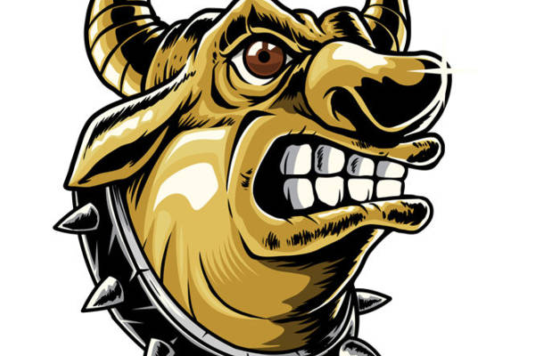 狂野公牛头像印花裁片：服装印花新选择