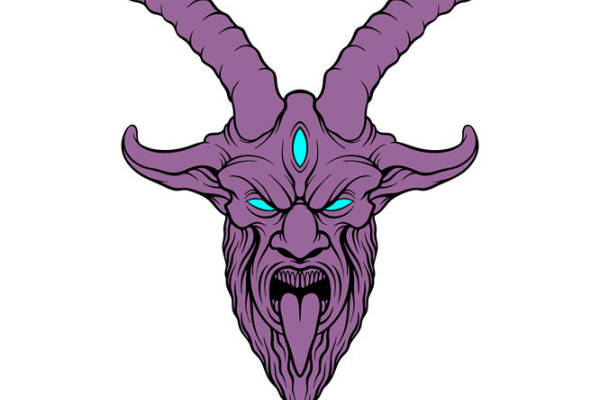 恶魔角兽头图案：服装印花裁片设计灵感