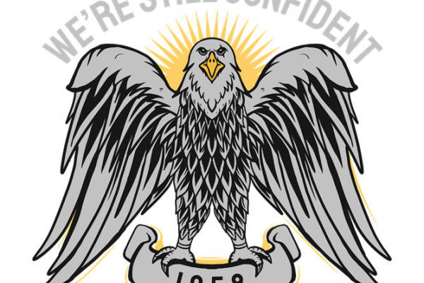 复古雄鹰纹样服装印花裁片设计