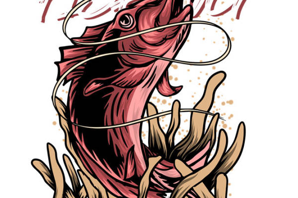 鱼跃而出的动态印花图案：服装印花裁片设计灵感