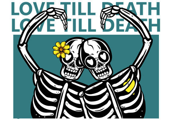 浪漫骷髅花型印花素材，打造个性服装