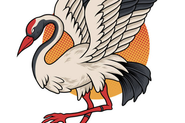 优雅鹤舞:服装印花裁片设计灵感