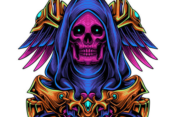 骷髅头纹样裁片印花，为你的服装增添神秘与个性