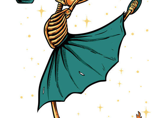 骷髅舞者：创意服装印花裁片设计灵感