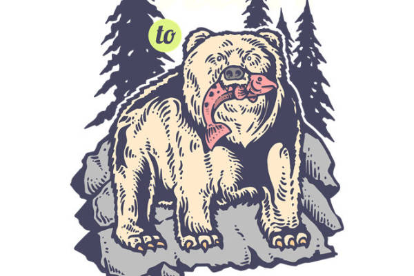 自然森林熊印花：服装印花与裁片印花的理想选择