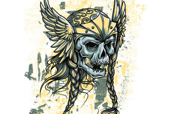 骷髅翅膀图案服装印花裁片设计灵感