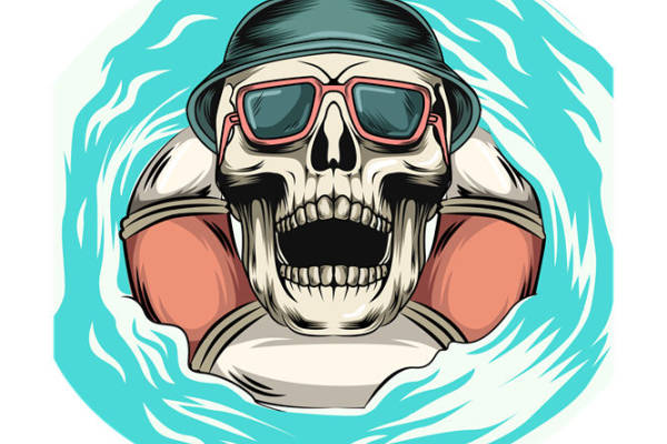 酷炫骷髅头裁片印花：时尚服装印花设计灵感