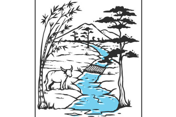 自然山间牛羊图腾，服装印花裁片设计灵感