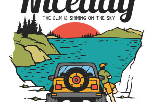 户外探险主题服装印花设计素材