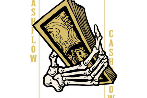 骷髅与现金：独特服装印花设计