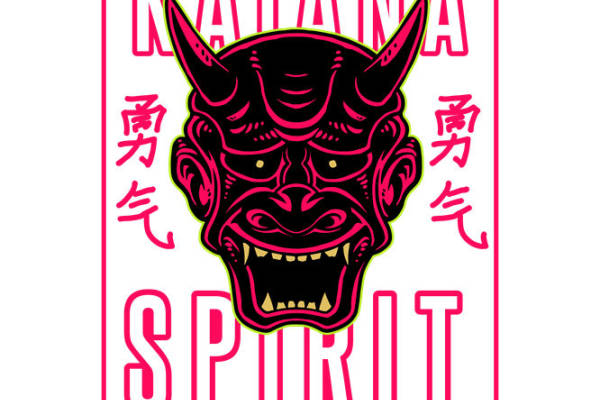 裁片印花:激昂的鬼面图案,为你的服装增添神秘与力量