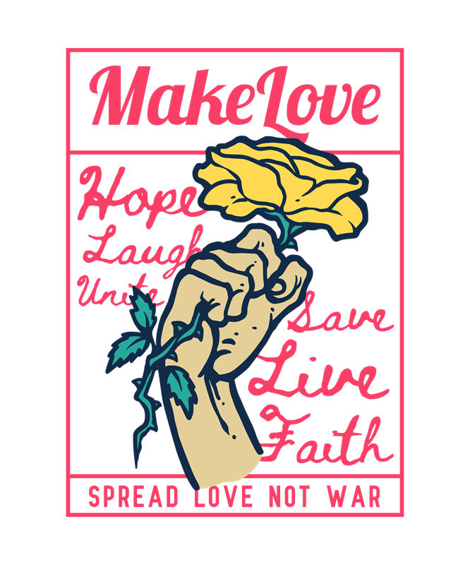 服装印花裁片：传递爱与和平的玫瑰花型