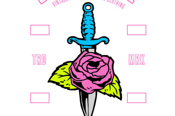 复古玫瑰与刀锋的完美结合：服装印花裁片设计