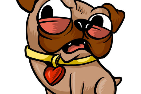 萌宠系列：可爱小狗印花图案，服装印花裁片首选