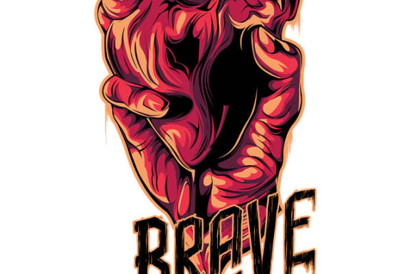 红色纹理拳击图案服装印花裁片