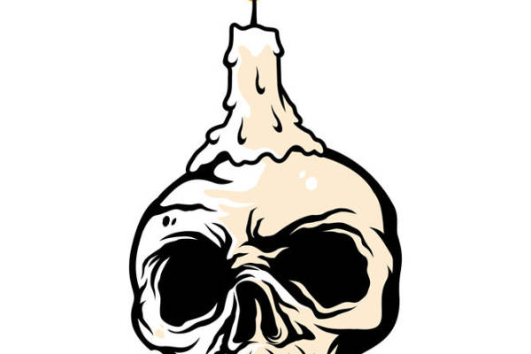 骷髅烛台：创意服装印花裁片设计灵感