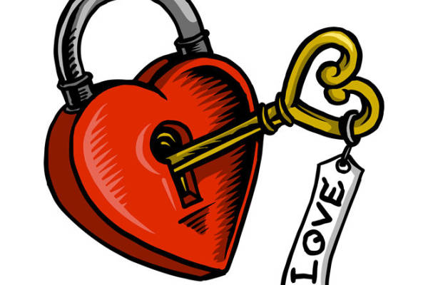 浪漫心形钥匙印花：服装印花与裁片印花的理想选择