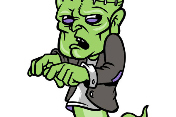 万圣节鬼怪裁片印花：恐怖风格服装印花素材