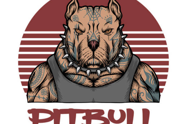 复古纹身纹身狗头图案服装印花裁片印花