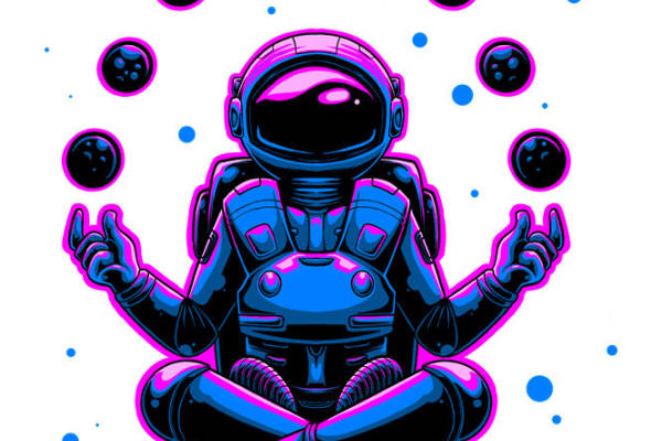 未来感十足的宇航员印花图案,打造独特服装设计