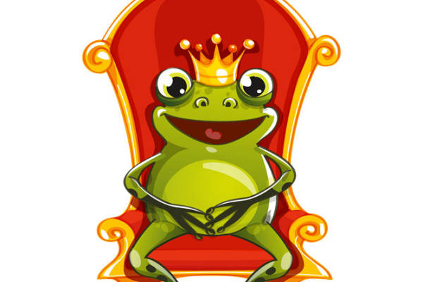 可爱青蛙王冠图案服装印花设计