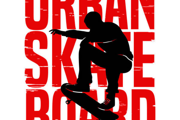 酷炫滑板运动图案裁片印花，打造街头潮流服装