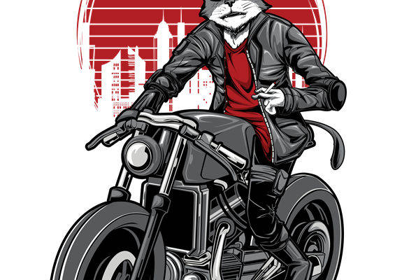 酷猫机车手：个性裁片印花，打造独特服装