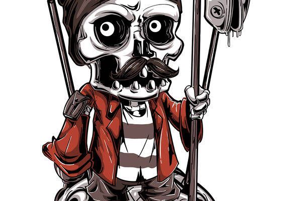 复古海盗风格裁片印花，打造个性服装