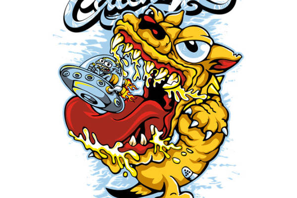 卡通怪兽裁片印花：创意服装印花设计灵感