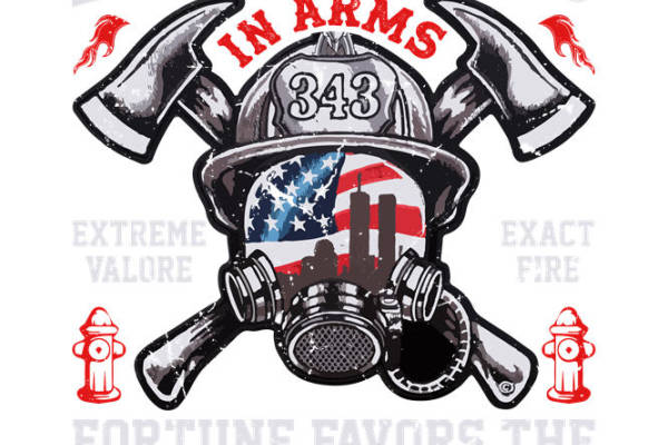 消防兄弟火焰纹章服装印花裁片