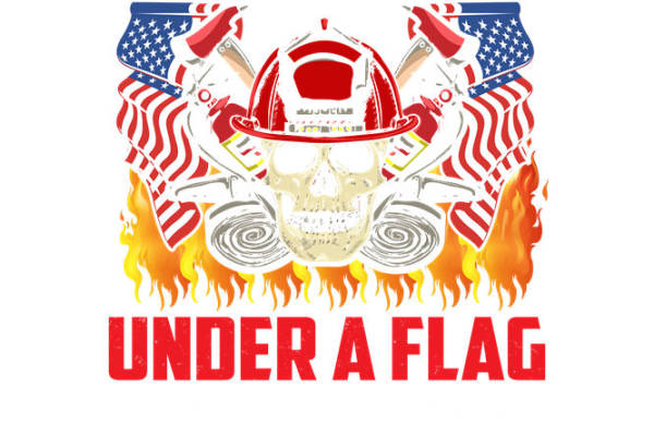 烈焰英雄：美国消防员图案服装印花裁片