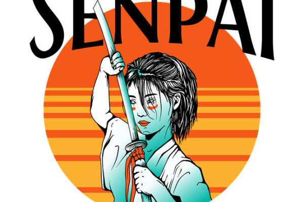 复古日式武士纹印花图案，适用于服装裁片设计